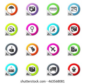 Shipping and delivery web icons for user interface design