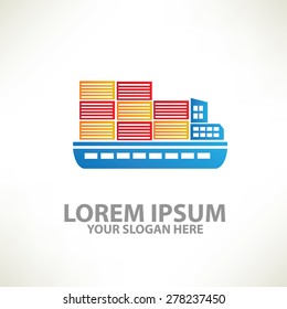Shipping design,logo template,colour concept design,clean vector
