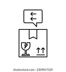 Shipping discrepancy  Outline Vector Icon that can easily edit or modify

