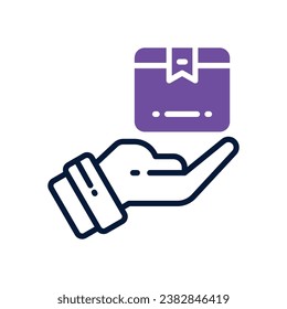 icono de doble tono de envío. icono vector para tu sitio web, móvil, presentación y diseño de logotipo.