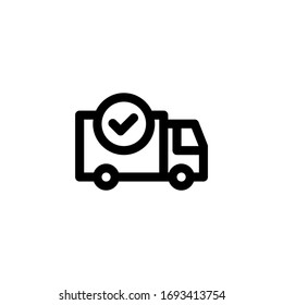 Shipping E-Commerce Outline Icon Vector Illustration

