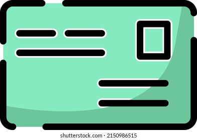 Shipping envelope, illustration, vector on a white background.