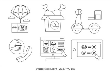 Shipping fast delivery and food delivery truck with clock. Online delivery service. Fast shipping Food delivery Chronometer, fast service