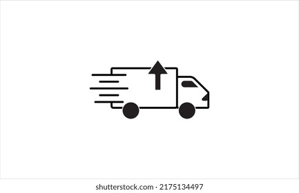 Shipping fast delivery icon. Isolated on white background, logo sign symbol vector illustration.