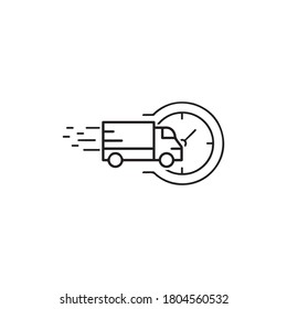 Icono de entrega rápida ilustración de diseño de vector