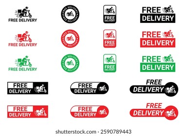 Shipping fast delivery man riding motorcycle icon symbol, Pictogram flat design for apps and websites, Track and trace processing status, Isolated on white background, Vector illustration