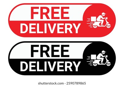 Shipping fast delivery man riding motorcycle icon symbol, Pictogram silhouette flat design for apps and websites, Track and trace processing status, Isolated on white background, Vector illustration