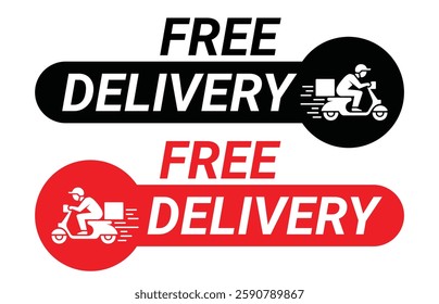 Shipping fast delivery man riding motorcycle icon symbol, Pictogram silhouette flat design for apps and websites, Track and trace processing status, Isolated on white background, Vector illustration