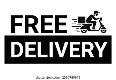 Shipping fast delivery man riding motorcycle icon symbol, Pictogram silhouette flat design for apps and websites, Track and trace processing status, Isolated on white background, Vector illustration