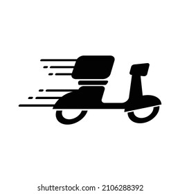 Shipping fast delivery motorcycle icon symbol, Pictogram flat design for apps and websites, Isolated on white background, Vector illustration