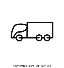 Shipping fast delivery truck editable stroke line icon, high quality vector editable outline symbol for UI design.