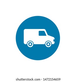 Shipping fast delivery van icon symbol, Pictogram flat design for apps and websites, Isolated on white background, Vector illustration