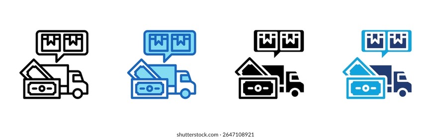 Shipping Fee icon Multi Style Vector Illustration