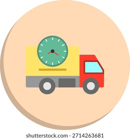 Shipping Flat Circle Style Icon