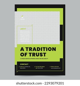 Shipping Flyer Template. A clean, modern, and high-quality design of Flyer vector design. Editable and customize template flyer