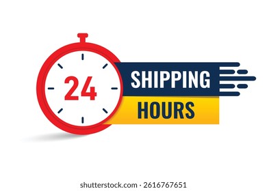 Shipping hours distribution shipment vector design
