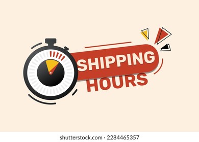 Shipping hours vector design with clock