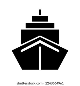 Icono de envío. Barco de carga. Vector.