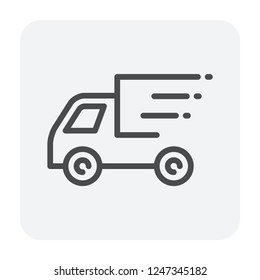 Shipping icon design, editable stroke.