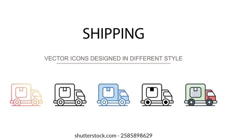 Shipping icon design with white background stock illustration