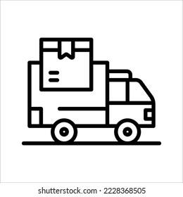 shipping icon isolated on white background vector illustration