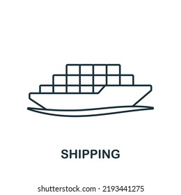 Shipping icon. Line simple line Shipping icon for templates, web design and infographics