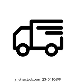 shipping icon line style vector