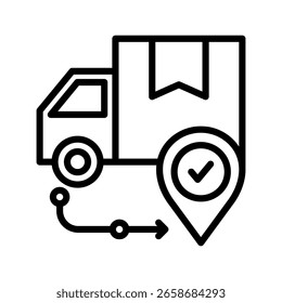 Shipping icon line vector illustration