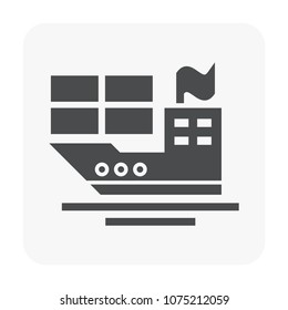 Shipping icon on white background.