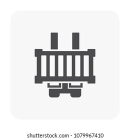 Shipping icon on white background.