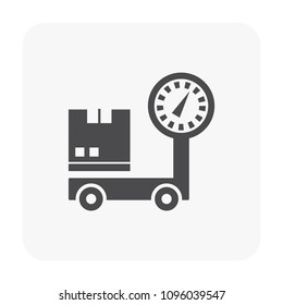 Shipping icon on white background.
