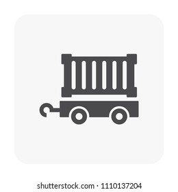 Shipping icon on white background.