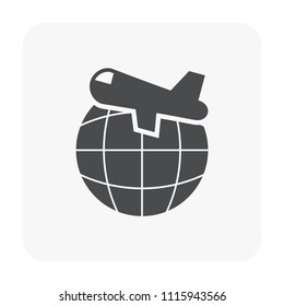 Shipping icon on white background.