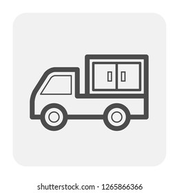 Shipping icon on white background.
