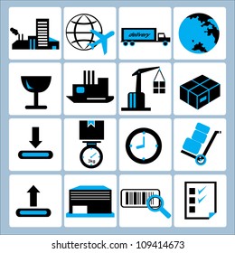 shipping icon set