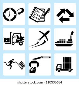shipping icon set