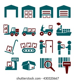 shipping icon set