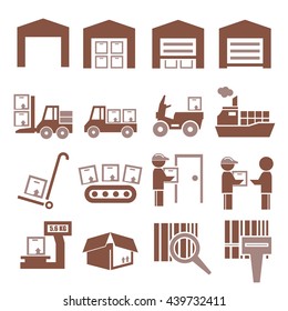shipping icon set