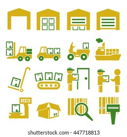 shipping icon set