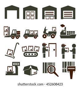 shipping icon set