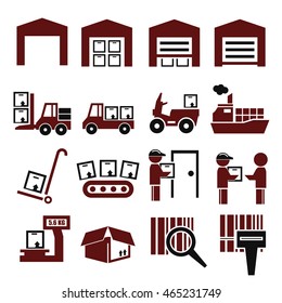 shipping icon set