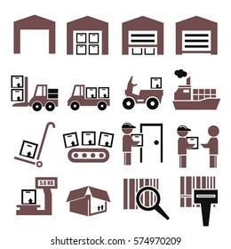 shipping icon set