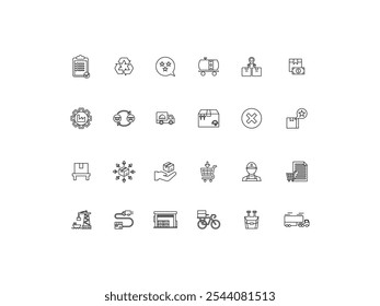 Shipping icon set, design, vector illustration