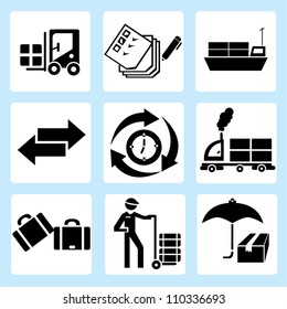 shipping icon set, logistic