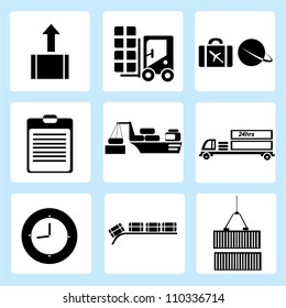 shipping icon set, logistic