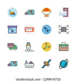 shipping icon set. vector set about postal, delivery, transportation and tag icons set.