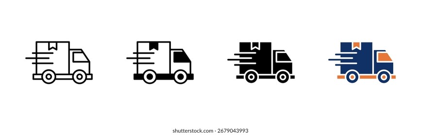 Shipping icon sheet multiple style collection