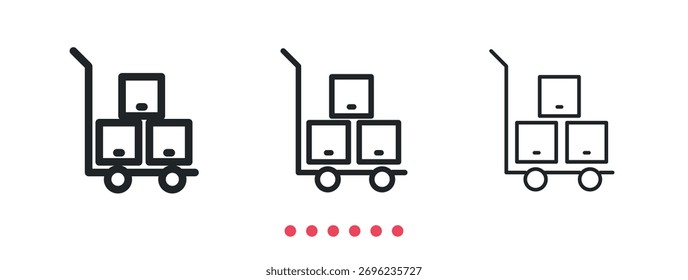 Shipping icon. Thin line icon vector