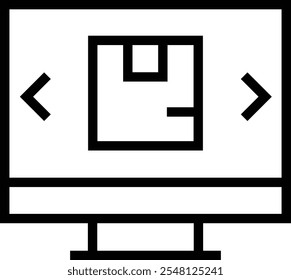shipping icon. Thin linear style design isolated on white background