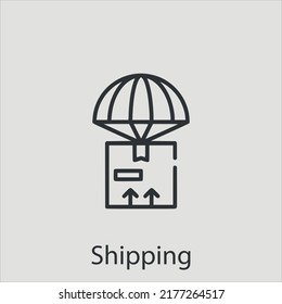 shipping  icon vector icon.Editable stroke.linear style sign for use web design and mobile apps,logo.Symbol illustration.Pixel vector graphics - Vector